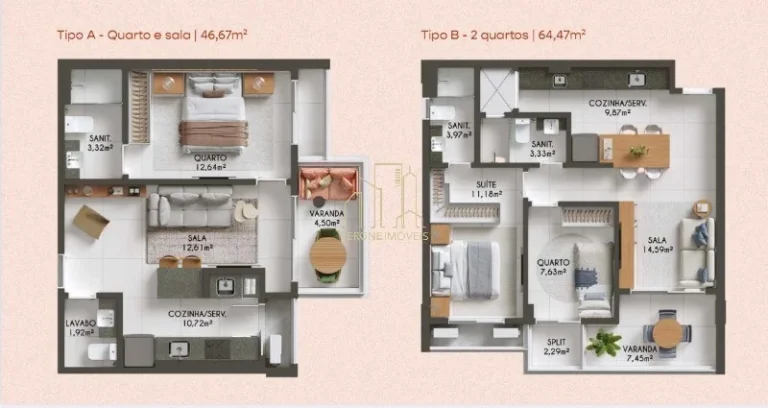 Imagem Apartamento à venda em Salvador-BA, GAL URBAN BEACH LIVING, no ORLA DO CORSARIO: 1 quarto, 1 suíte, 1 sala, 1 vaga de garagem, 46,67 m²!