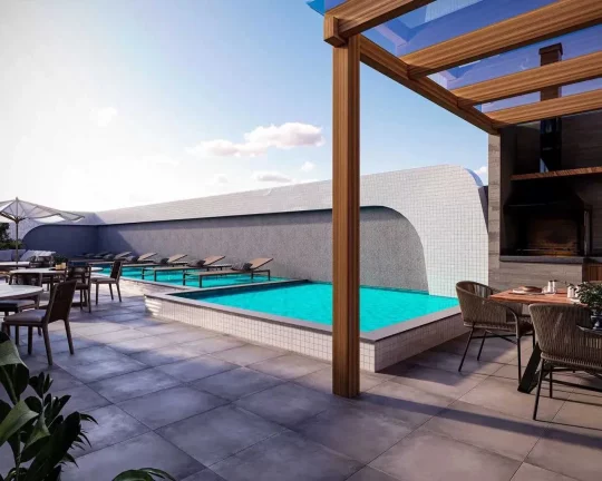 Imagem Studio na planta com 1 dormitório e 1 vaga de garagem no bairro Perequê em Porto Belo