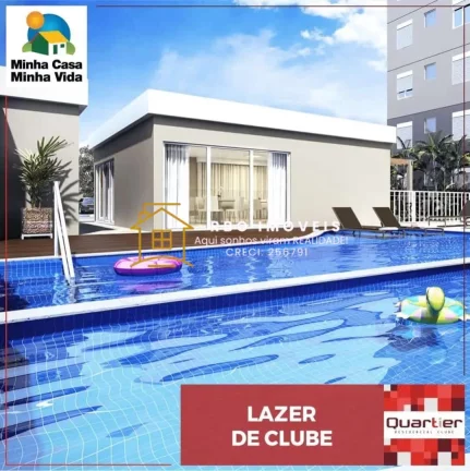 Imagem Residencial Quartier Clube | 2 dormitórios, 1 vaga lazer e completo, pronto para morar em Itapevi