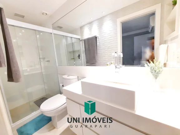 Imagem Apartamento de 130M² com 4 suítes, 2 vagas de garagem, prédio com área de lazer, Praia do morro, Guarapari-ES.