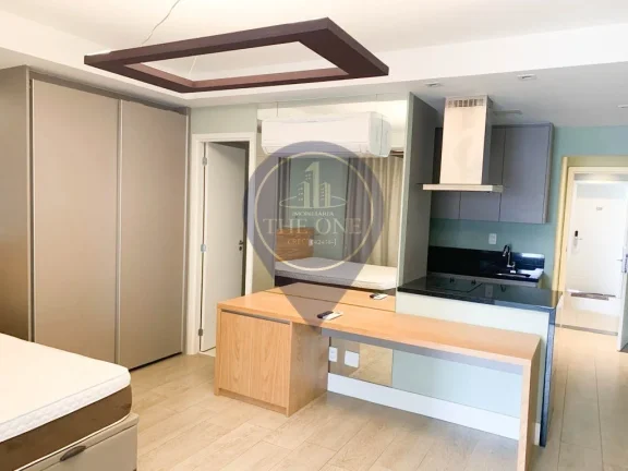 Imagem Studio de Alto Padrão para Locação no Brooklin Paulista, São Paulo-SP: 1 Quarto, 2 Salas, 1 Banheiro, 1 Vaga de Garagem, 64,25m².
