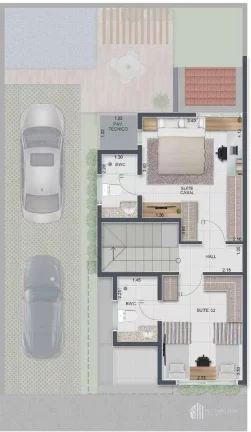 Imagem Casa duplex em construção, 3 dormitórios à venda por R$ 420.000,00- Condomínio BUONA VITTA - Morros - Teresina/PI