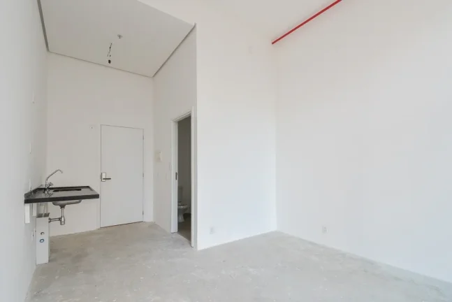 Imagem Studio 27M², 1Q, 1 Banheiro, Academia, Churrasqueira, Piscina, Salão de Festas e Jogos, Deck Molhado, Brinquedoteca, Bicicletário, Bar, Portaria 24h.