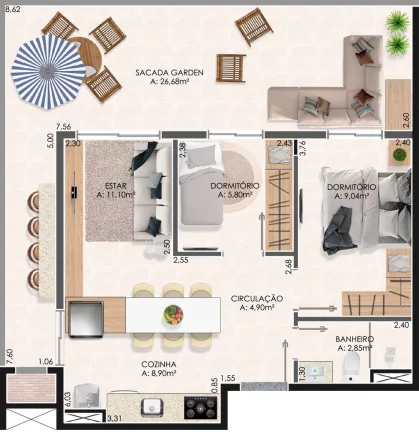 Imagem Apartamento de 2 e 3 quartos com opção com suíte e lazer completo - Novo Hamburgo