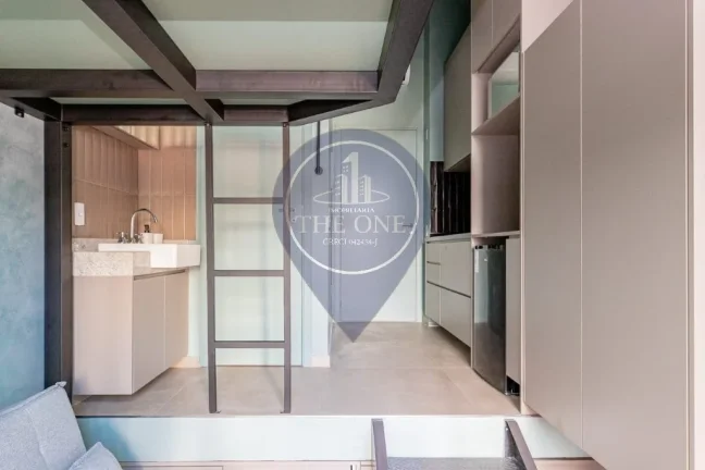 Imagem Studio Moderno à Venda ou Locação em Santo Amaro, São Paulo-SP: 1 Quarto, 1 Banheiro, 24,00 m² de Área.