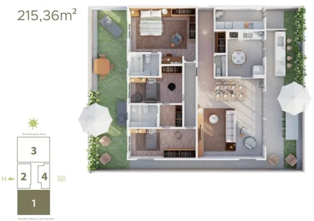 Imagem APARTAMENTO COM 146.28 m² - FORTE - PRAIA GRANDE SP