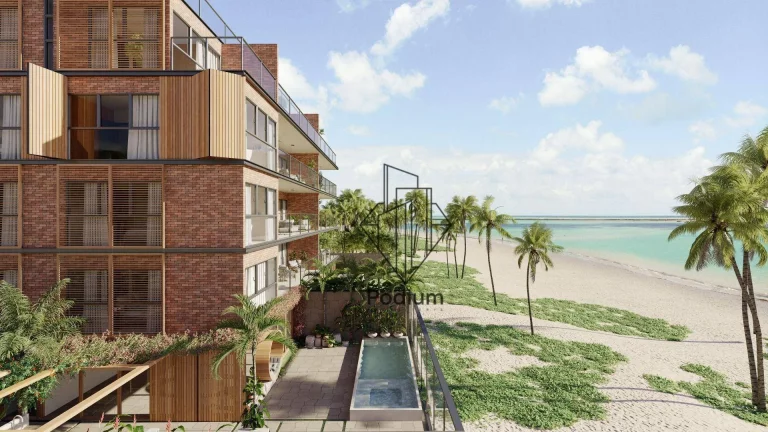Imagem Apartamentos pé na areia e vista panorâmica para Areia Vermelha na praia de Camboinha.- AP1558