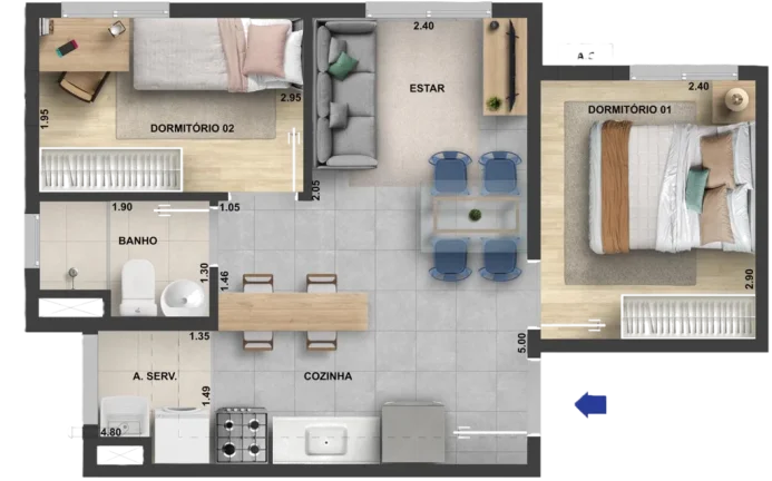 Imagem APARTAMENTO RESIDENCIAL em Rio de Janeiro - RJ, Taquara