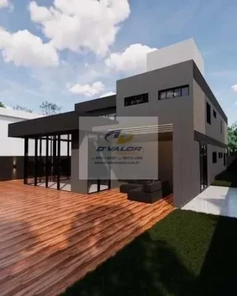 Imagem Vendo casa, em condomínio fechado, com 274,20m², 3 suítes, escritório, cozinha c/ ilha integrada e 4 vagas