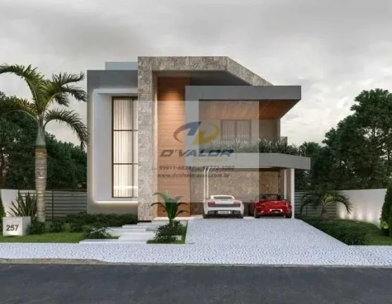 Imagem Vendo Casa em Condomínio Fechado, com 295 m², 4 suítes (1 master) + DCE e 4 vagas