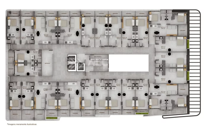Imagem Apto - 1 Quarto- 39,74m²- Bessa, João Pessoa/PB