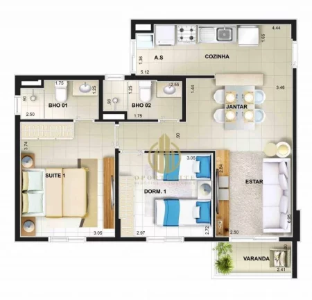 Imagem Apartamento com 2 dormitórios com suíte próximo ´USP- Ribeirão Preto/SP