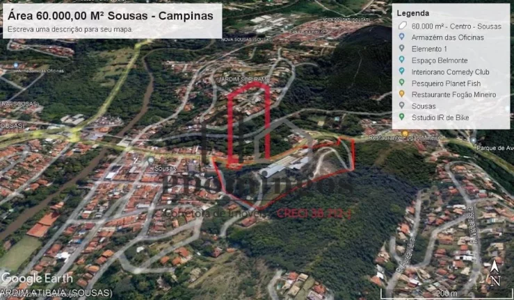 Imagem ÁREA PARA EMPREENDIMENTO COMERCIAL OU RESIDENCIAL - ZM1 - APA - CENTRO DE SOUSAS - CAMPINAS - SP