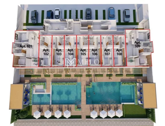 Imagem Oportunidade em TAMANDARÉ: 24,32m², 01qt, 01vaga, Studio...