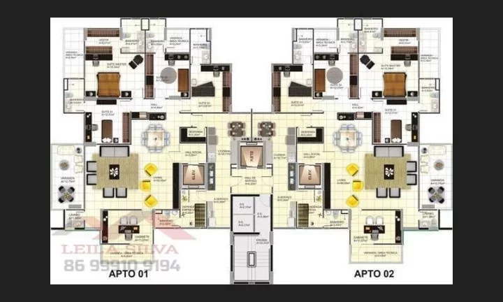 Imagem Apartamento 4 dormitórios para Venda em Teresina, Jóquei, 5 dormitórios, 5 suítes, 6 banheiros, 3 vagas