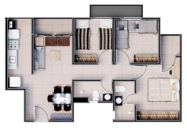 Imagem Apartamento 3 dormitórios para Venda em Teresina, Ilhotas, 3 dormitórios, 1 suíte, 2 banheiros, 2 vagas