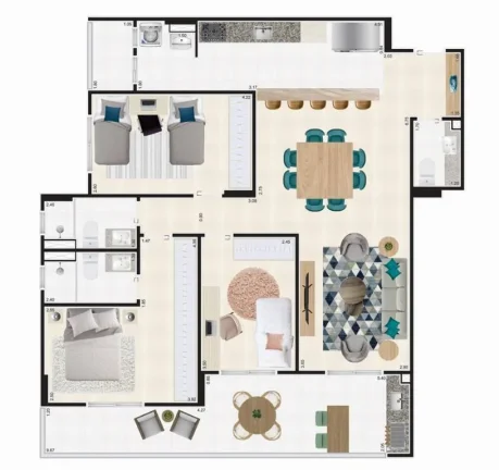 Imagem APARTAMENTO COM 115.05 m² - OCIAN - PRAIA GRANDE SP