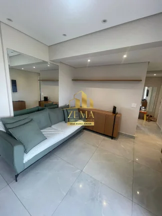 Imagem Apartamento 90m2, 03 dorms, Mobiliado, Ar Cond., 02 vagas, Cond. Completo