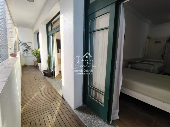 Imagem Apartamento frente mar com linda vista lateral de 2 Quartos em Pitangueiras, Guarujá-SP: 2 Salas, 2 Banheiros, 1 Vaga de Garagem, 75m².