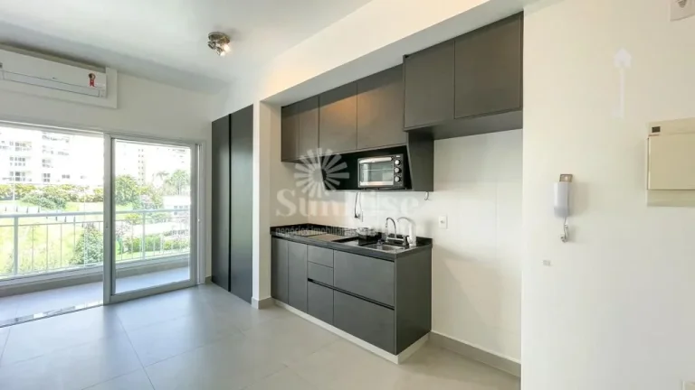 Imagem Apartamento semi-mobiliado para alugar Alphaville - Tamboré com 1 suíte e 1 vaga - 50m² | R$4.684,00 pacote - Santana de Parnaíba/SP