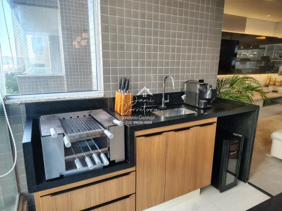 Imagem Aluguel de Apartamento de Luxo em Guarujá-SP, Pitangueiras: 3 Quartos, 1 Suíte, 2 Salas, 4 Banheiros, 1 Vaga, 180m².