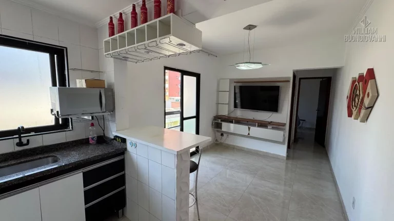 Imagem Apartamento 1 dormitório com sacada no bairro Canto do Forte