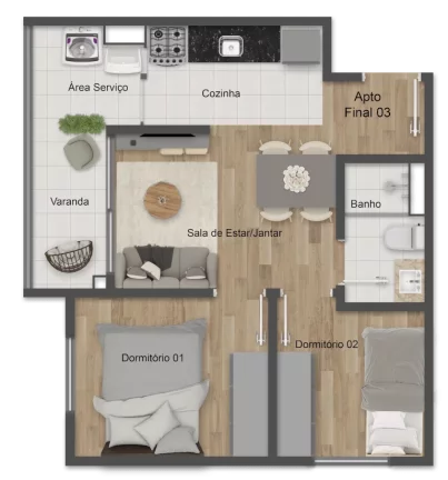 Imagem APARTAMENTO RESIDENCIAL em Diadema - SP, Canhema