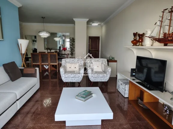 Imagem Apartamento de 3 quartos com suíte, 2 salas e 2 vagas de garagem na Vila Luis Antônio em Guarujá-SP - 150,25 m² de área