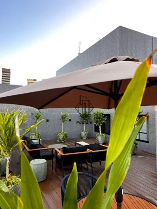 Imagem Apartamentos com varanda / sacada gourmet e área de lazer na cobertura a 250m da praia de Manaíra - AP2802.