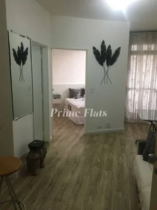 Imagem Flat disponível para locação no Condomínio Edifício Moema Studium, com 35m², 1 dormitório e 1 vaga