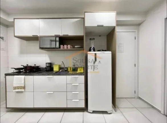 Imagem Apartamento mobiliado com 2 dormitórios, sala dois ambientes, area de serviço, cozinha com armári...