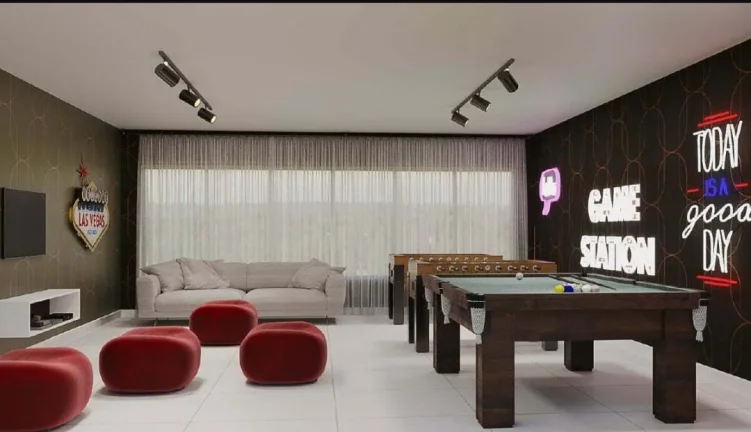 Imagem Apartamento com três quartos, três banheiros, duas vagas de garagem e lazer completo.