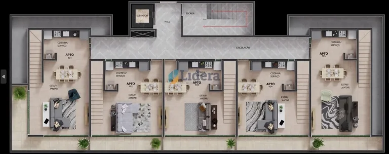 Imagem Apto - 1 Quarto - 37 m² - Ponta de Campina, Cabedelo/PB