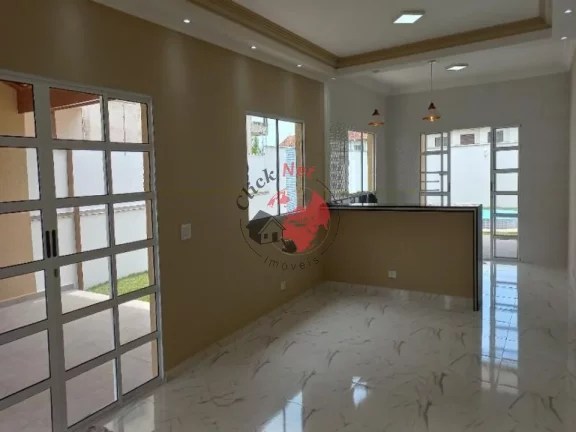Imagem Casa Terrea nova sem uso 60m2 da Praia , 3 dorms c suite , quintal piscina , 4 vagas , bairro Gaivota, Itanhaem