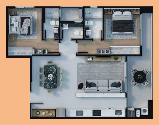 Imagem Diamond Hill Residence - Apartamento à venda no bairro Perequê - Porto Belo/SC