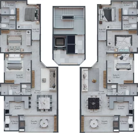 Imagem Apartamento à venda no bairro Meia Praia - Itapema/SC
