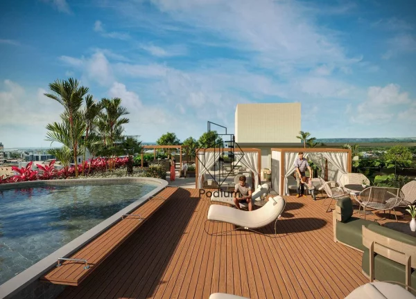 Imagem Apartamentos térreo com jacuzzi privativa a 230m da praia de Ponta de Campina em Cabedelo - AP2274