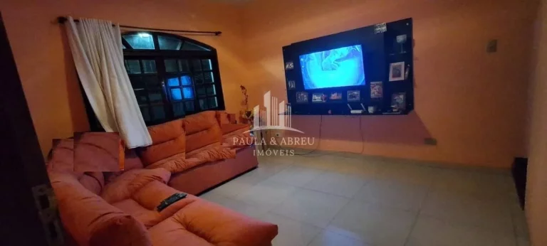 Imagem Lindo Sobrado125m², 3 Dormitórios, 2 Banheiros, Sala e Cozinha Grande, 4 Vagas + 2 Cômodos com Banheiro nos fundos no Jardim Primavera, Mauá-SP
