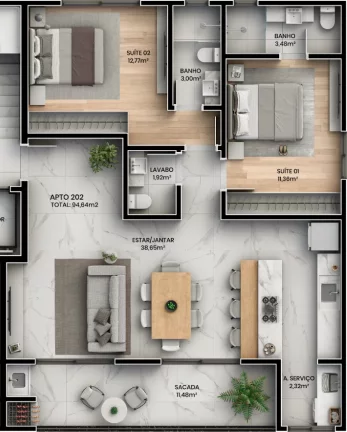 Imagem Selene Residence - Apartamento à venda no bairro Canto Grande - Bombinhas/SC