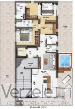Imagem Apartamento Quadra Mar para Venda em Itajaí / SC no bairro Praia Brava de Itajaí