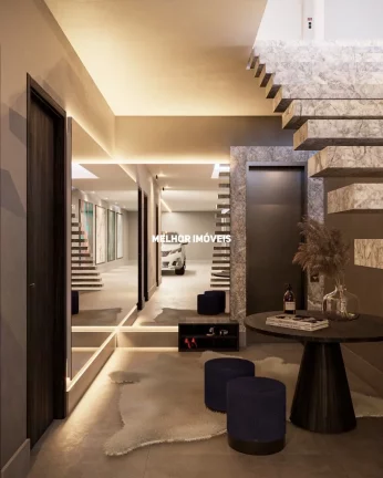 Imagem Casa magnifica nova mobiliada alto padrão em condomínio fechado com 5 suítes, 8 vagas em Balneário Camboriú.