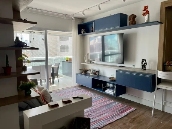 Imagem Apartamento 106 M², 3Q, 1 Suite, 2 banh, lavabo, toda marcenaria, churrasqueira gourmet fechada com ar split, semimobiliado, depósito, área de lazer.