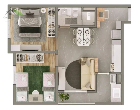 Imagem Apartamento com 2 quartos, 47,00m2, à venda em Mogi das Cruzes, Jundiapeba