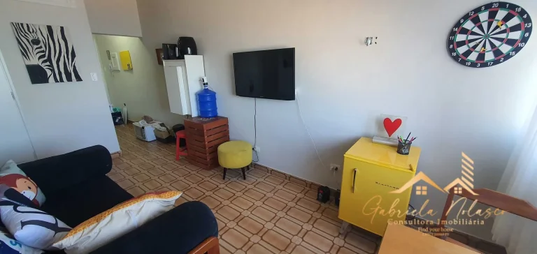 Imagem Seu novo lar está aqui! Kit Mobiliada de Frente para o Mar no José Menino, Santos - R$ 2.550