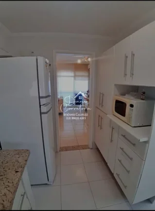 Imagem Apartamento de 3 Quartos na Enseada, Guarujá-SP 2 Salas, 2 Banheiros, 1 Vaga de Garagem 80 m² de Área