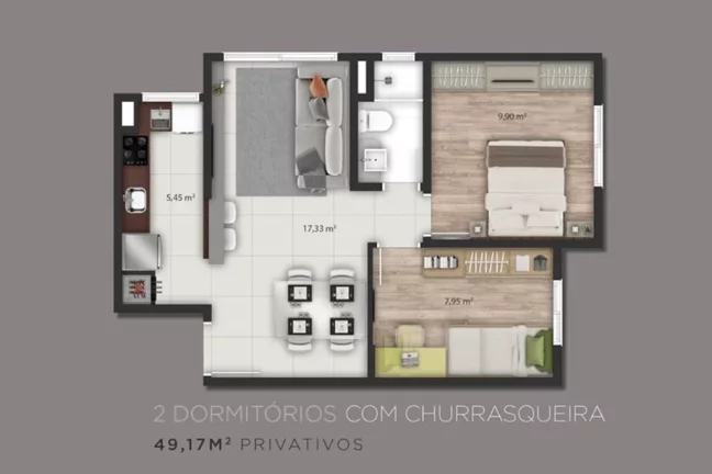 Imagem JISHCP 55 Apto 612511054-37 - Apartamento à venda no bairro Jardim Sabará - Porto Alegre/RS