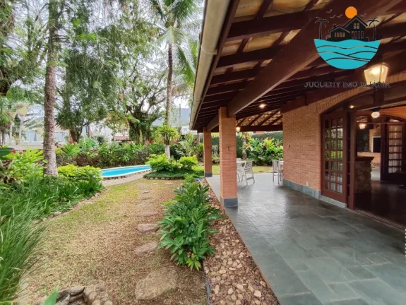Imagem Casa para Aluguel de Temporada em Juquehy, 450 metros da praia, piscina, churrasqueira, 5 dormitórios, Max 14 pessoas | Juquehy Imobiliária