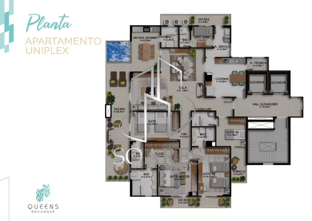 Imagem QUEENS RESIDENCE - Tem um salão de jogos que oferece entretenimento para todas as idades 05