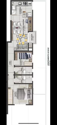 Imagem Apartamento para Venda em São José dos Pinhais, Bom Jesus, 3 dormitórios, 1 banheiro, 1 vaga
