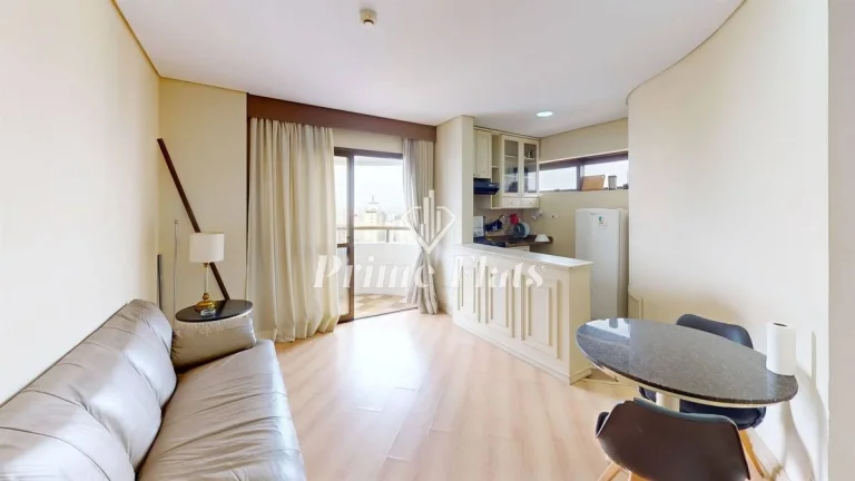 Imagem Flat disponível para locação no Hotel Paulista Wall Street na Bela Vista, com 55m², 1 dormitório e 1 vaga de garagem